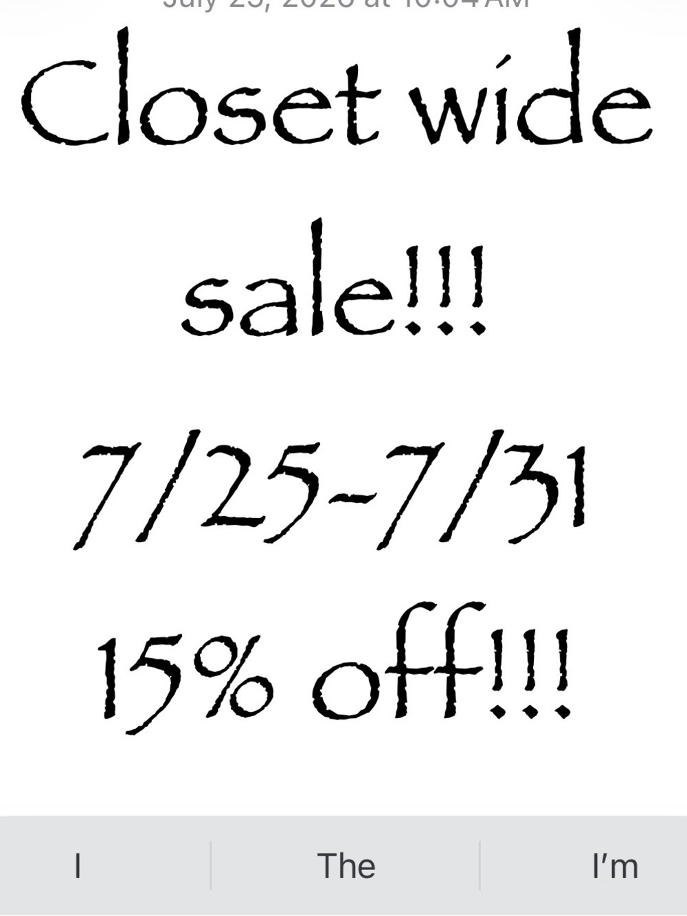 Sale